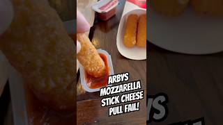Arbys Mozzarella Stick Cheese Pull Fail! #arbys #fastfood #cheesepull #2025