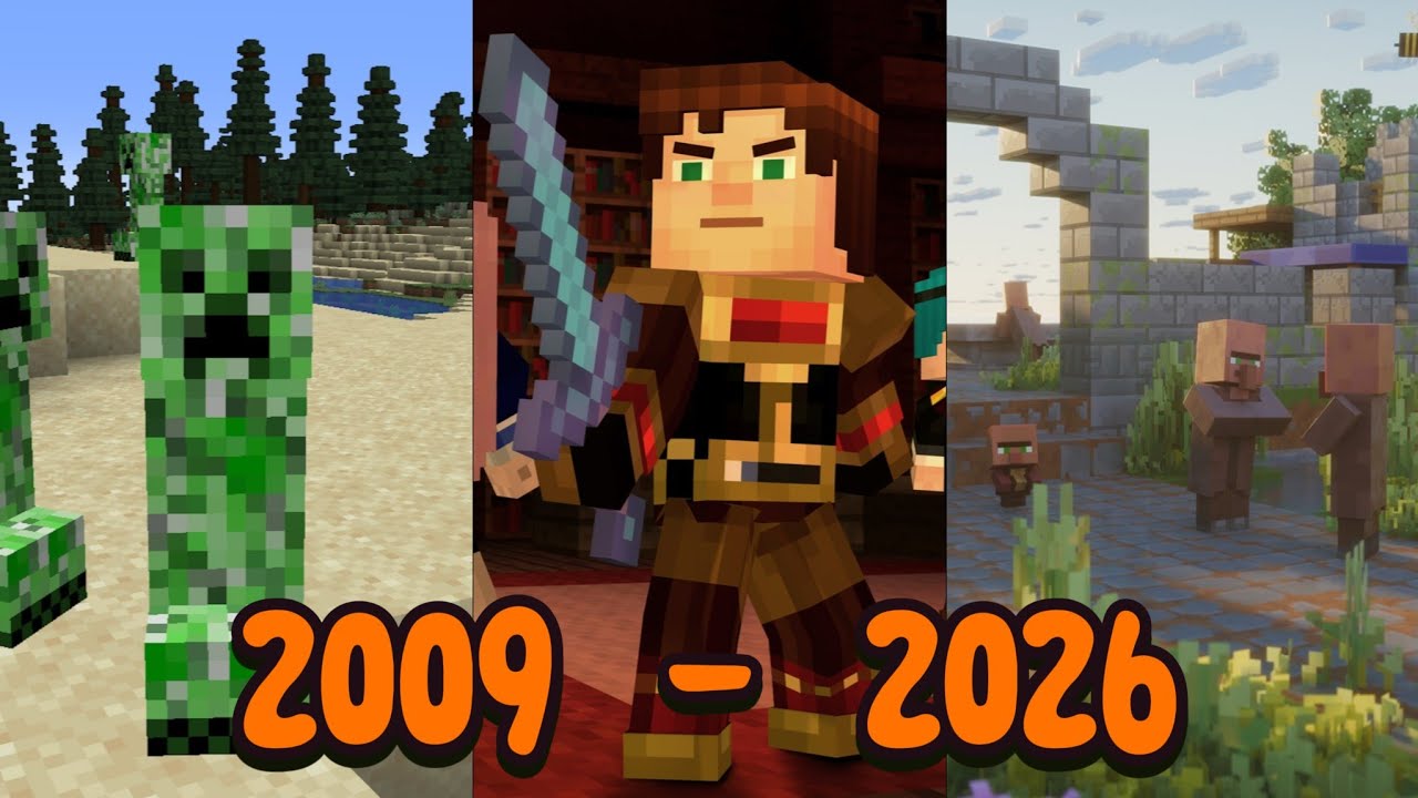 Evolution Of Minecraft Games (2009 - 2026) [4K 60FPS] and 