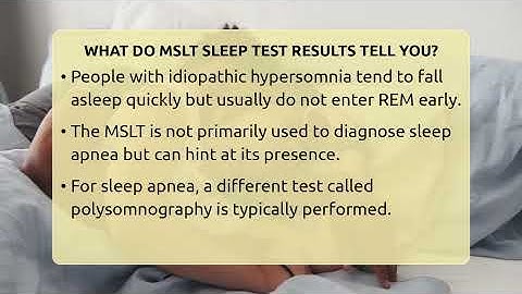 What Do MSLT Sleep Test Results Tell You? - Sleep Apnea Support Network