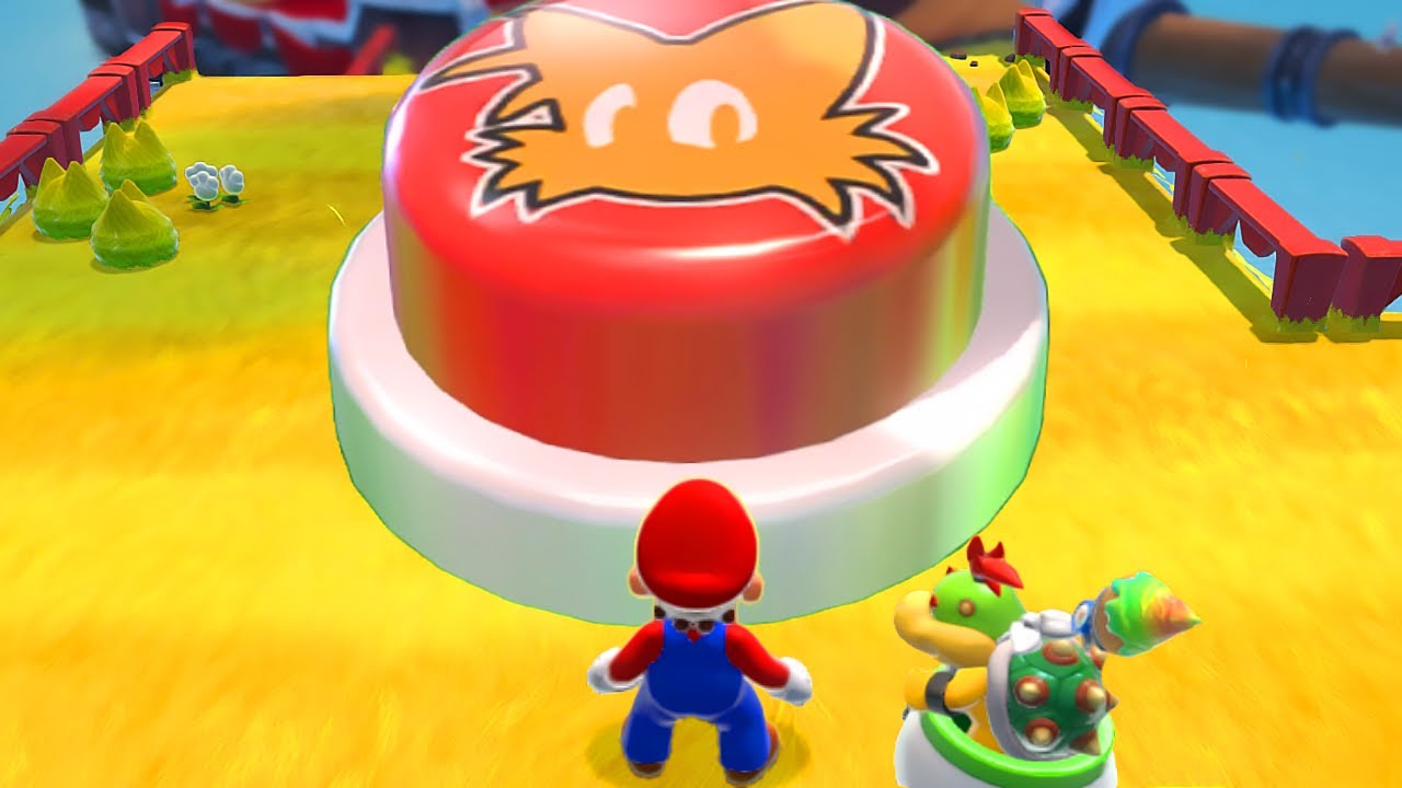 What happens when Mario presses the Tails Switch in Bowser's Fury?