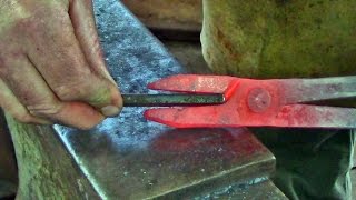 Blacksmithing  Flat or OpenJaw Tongs, with forge welded reins. CBA Level IIB (Toolmaking)