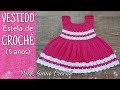 Vestido Estela Infantil de Crochê (5anos) Professora Giane Crochê