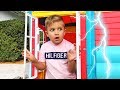 Roma pretend play with Baby doll and build Playhouse