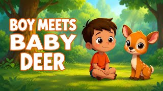 The Boy Who Befriended a Baby Deer🦌| Cartoon Animation | Hindi Story #cartoon #hindistory #babydeer 