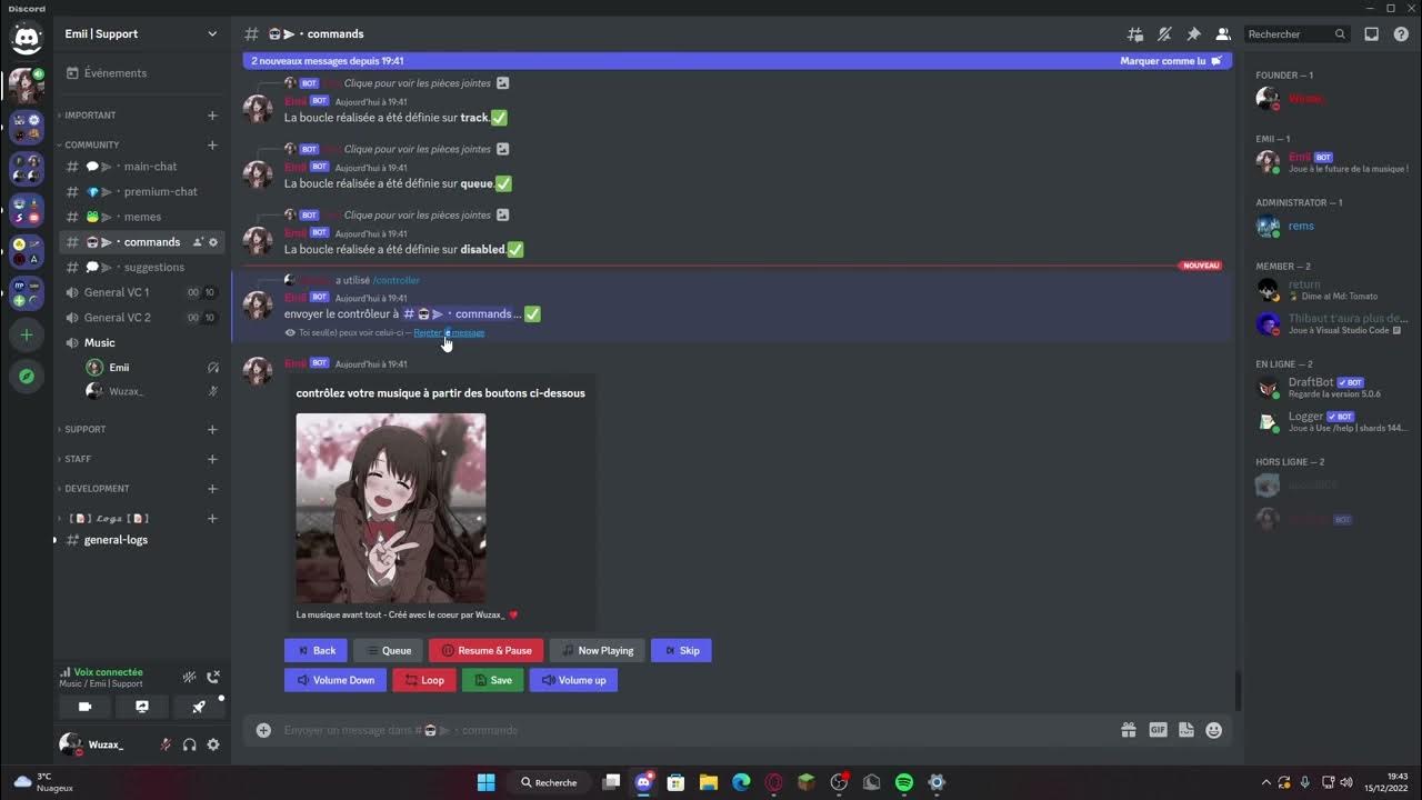 Présentation de Emii (Bot Discord Musique) YouTube