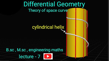 Cylindrical helix| necessary and sufficient condition for a curve to be helix #maths #helix