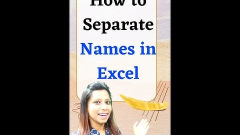 What is Flash Fill in Excel | Split Data in Excel | Seperate Names in excel #excel #shorts