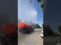 Water Spray Truck Turning Tank Volume Into Reach