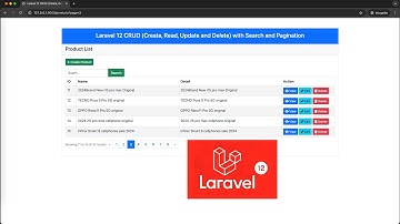 Laravel 12 CRUD (Create, Read, Update and Delete) with Search and Pagination