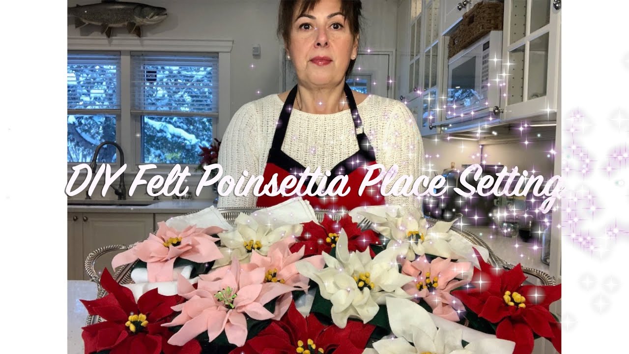 DIY Felt Poinsettia Place Setting