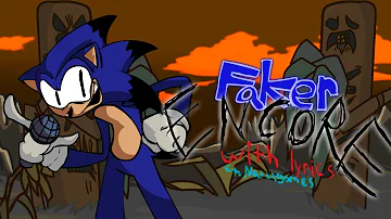 Faker Encore (Good ending) WITH LYRICS | FNF vs. Sonic.exe Lyrical Cover | FT: @Nathagames