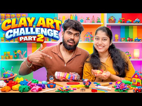 Clay challenge part-2🤣|| ft- @SanjanaHazra004 #subham #youtube