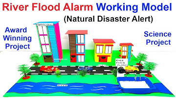 river flood alarm(best natural disaster alert) working model science project exhibition  howtofunda
