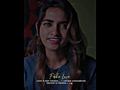 Fake Love💔|Girl's feeling🥀| Whatsapp Status in Tamil ✨|Broken heart💔|#love #shorts #trending