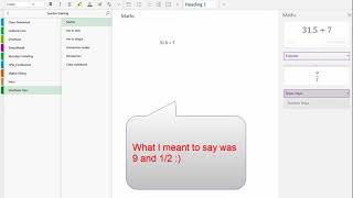 OneNote Maths Feature