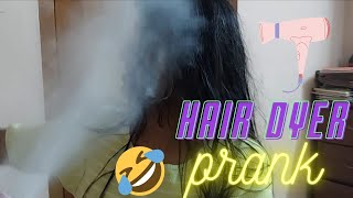 Hair dryer prank😂 on my sister✌‼️|Ahil&Aiswarya |Funnu pannu