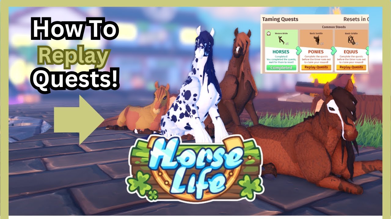 How To Replay Quests in Horse Life! - YouTube