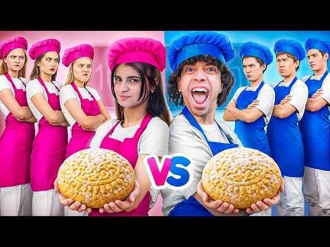 تحدى الولاد ضد البنات صنعنا أكبر كحك العيد 😱