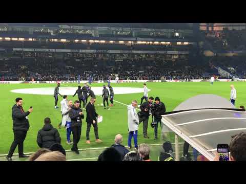 Gonzalo Higuain is presented to the Chelsea fans at Stamford Bridge