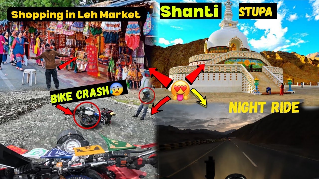 Ladakh Ride pa Hua Crash😰 || Bike Starting Problem😰 || Leh Ma Gar K Liya Shopping 🛍 