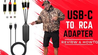 USB C to RCA Cable Adapter with USB A Charging Review & How To