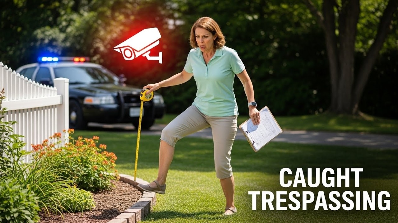 HOA Karen Sneaked Into My Yard to Measure My Fence… The Police Shut Her Down Fast
