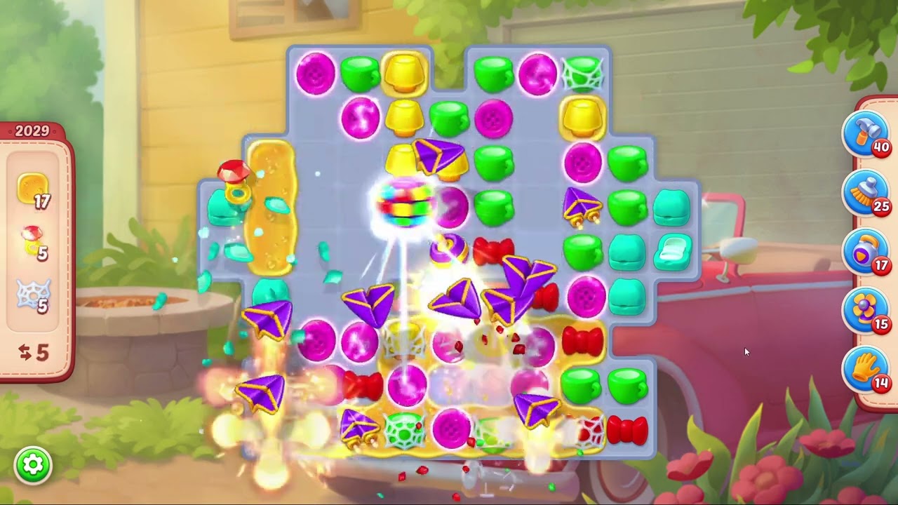 Homescapes Level 2029 - 18 Moves - No Boosters