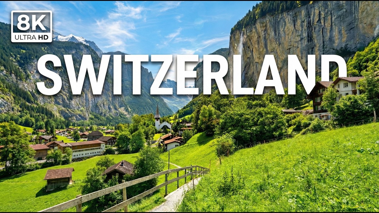 Switzerland in Stunning 8K ULTRA HD Scenic Relaxation Film | Calming Music