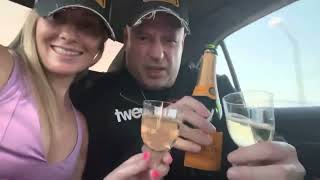 Timmy Tips headed to Twenty One Pilots concert UBS Arena w/ Miss NYC in the back seat of a Maserati