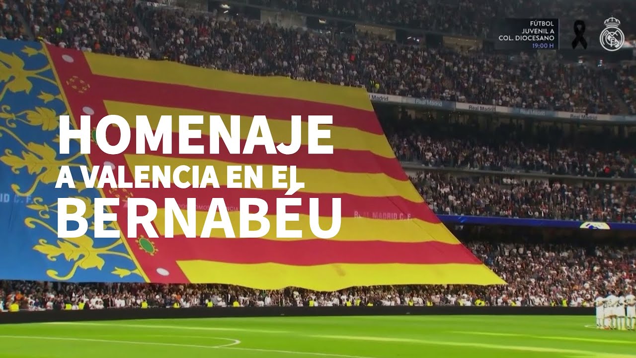 Homenaje a Valencia en el Bernabéu