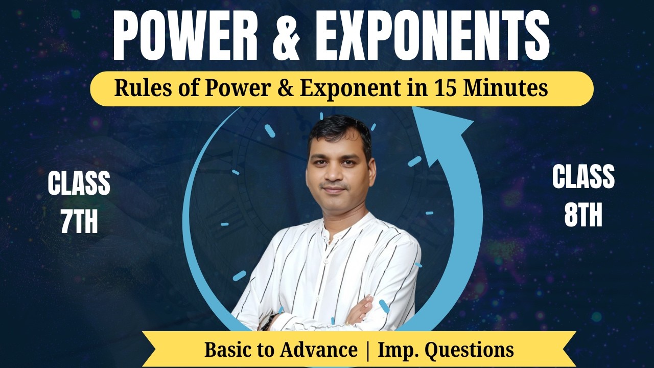 Power and Exponent Rules | Important Questions | Class 7 & 8