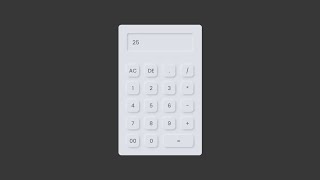 Neumorphism Calculator Using HTML CSS & JavaScript