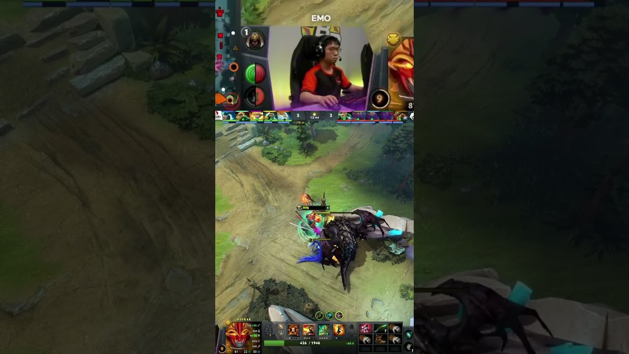 Emo Huskar perfect armlet toggling to kill Roshan 