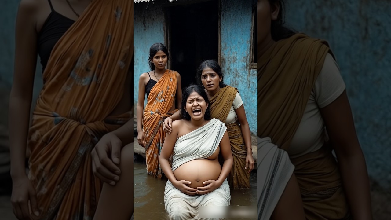 A Pregnant Woman's Rescue from  Flood 