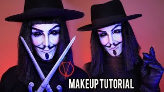 V FOR VENDETTA - Guy Fawkes Makeup Tutorial | DanielzROTFL