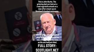 A grieving dad launched a road rage knife attack on another motorist after a bust-up on a motorway.