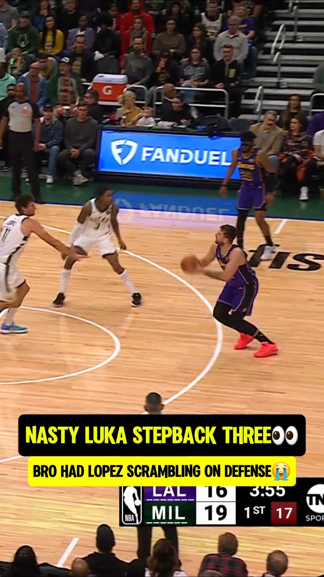 Luka had 5 threes in the 1st Half?