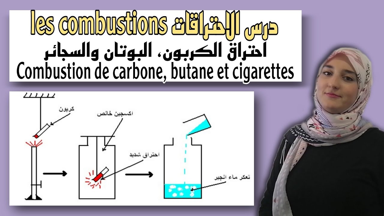 درس الاحتراقات (احتراق الكربون الورق والسجائر)--Les combustions // السنة الثانية اعدادي عام ودولي