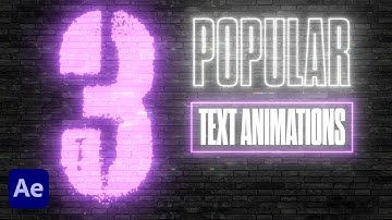 3 Popular Text Animations For Your Next Video (Motion Graphics And After Effects Tutorial)