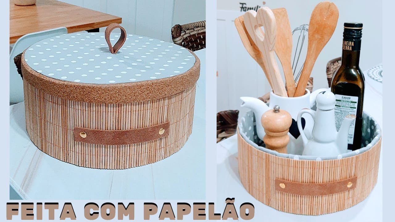 IDEIA Com PAPELÃO Faça VOCÊ Mesmo CAIXA Organizadora com TAMPA| Passo a Passo!