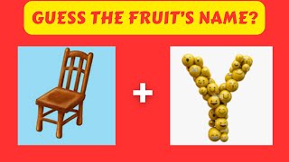 Can You Guess The Fruit's Name? | Fun and Challenging Fruits Name Puzzle | Emoji Quiz | Brain Teaser