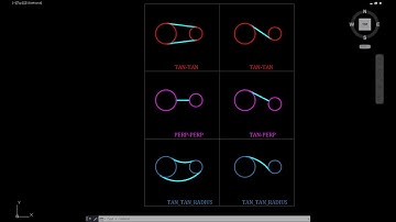HOW TO DRAW TANGENT, PERPENDICULAR LINE AND RADIUS OVER CIRCLE IN AUTOCAD.