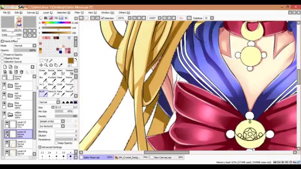 Sailor Moon { Speedpaint SAI } YouTube