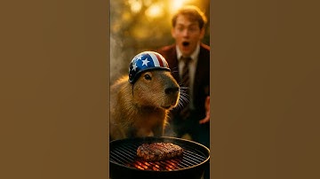 Capybara Outsmarts the BBQ Prank! 🍖🔥 The Cutest Plot Twist Ever #capybaraufo