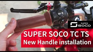 Super Soco TC TS Beige handle: the installation // Project eMONSTER