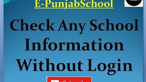 Get Any School Information Without Login || E-Punjabschool ||  iLeana Tech