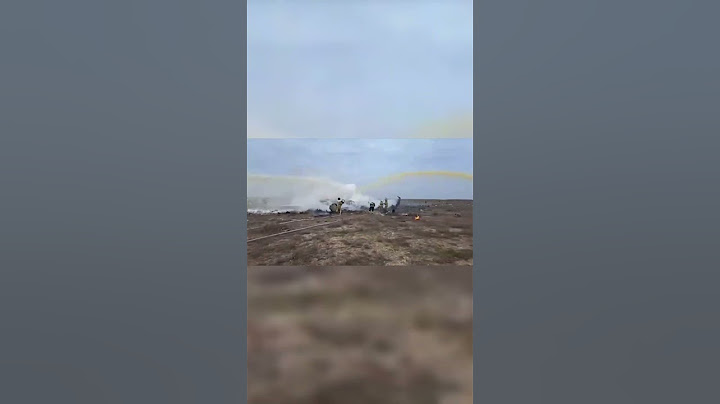 Видео тушения самолета в Актау