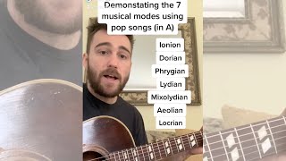 Video thumbnail of "The 7 Musical Modes Demonstrated Through Pop Songs"