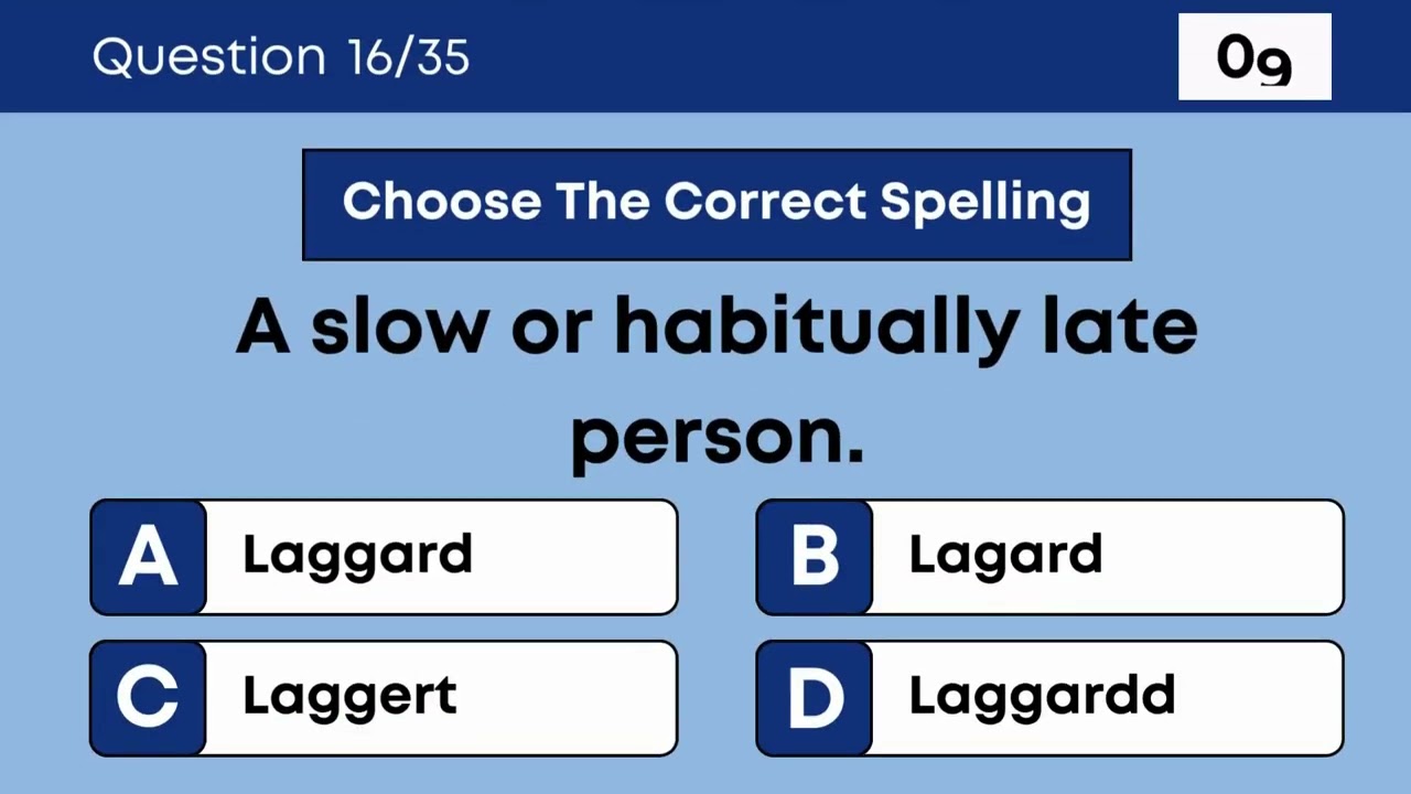 Spelling Challenges Quiz 184: Can You Score 35/35?