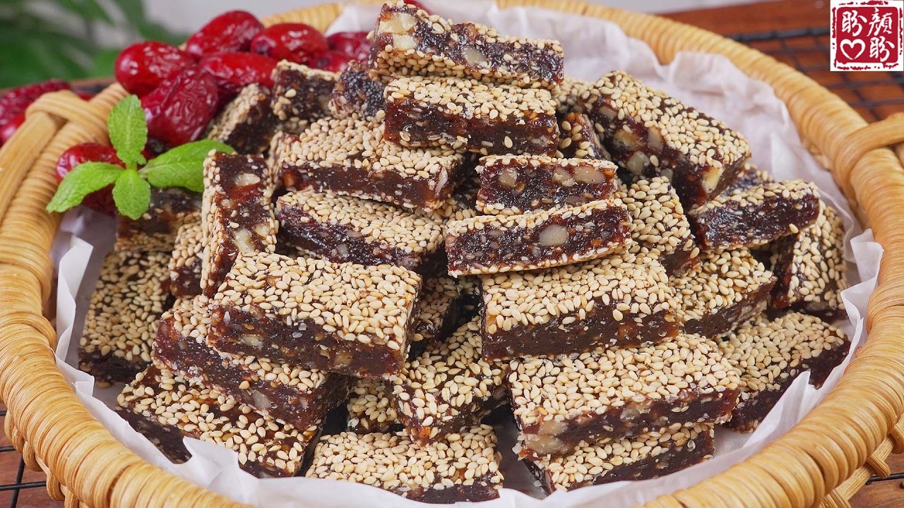 超好吃的生姜红枣芝麻糯米糖，姜香温和不辣口，红枣香甜不腻口，软糯Q弹有嚼劲！